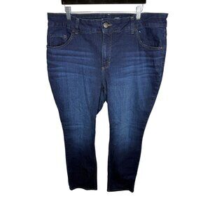 Lee Regular Fit Mid Rise Straight Leg Jeans Dark Wash Women’s 20W